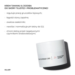 Krem do skóry tłustej i problematycznej Hillary Corneotherapy Intense Сare Tamanu & Jojoba, 50 ml